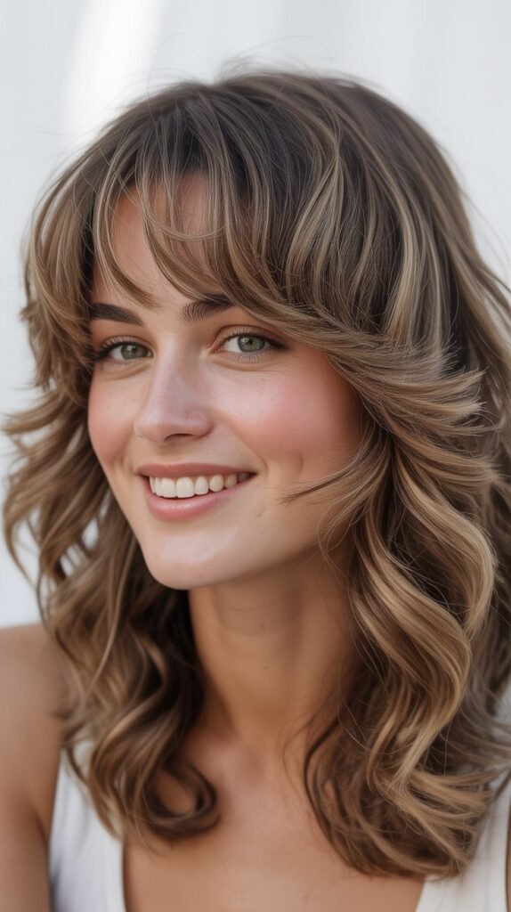 Wavy Shag with Side Bangs