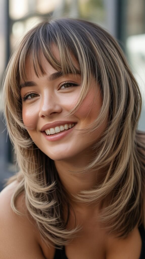 Layered Shag with Face-Framing Bangs