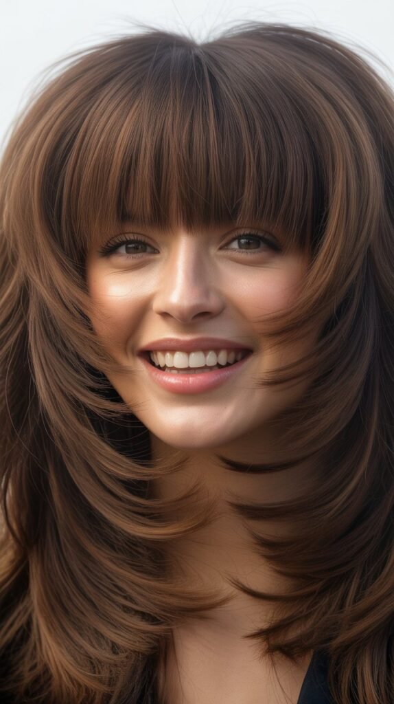 Thick Full Bangs for Maximum Impact