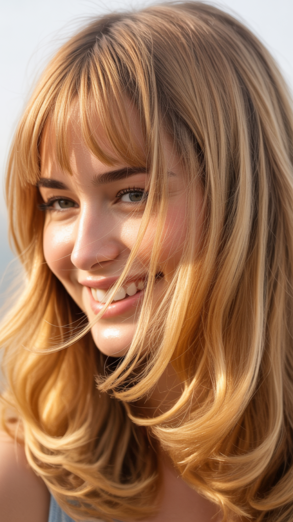 Blunt Baby Bangs with Platinum Blonde Bob