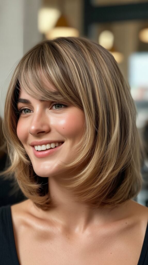 Layered Bob with Piecey Side Bangs