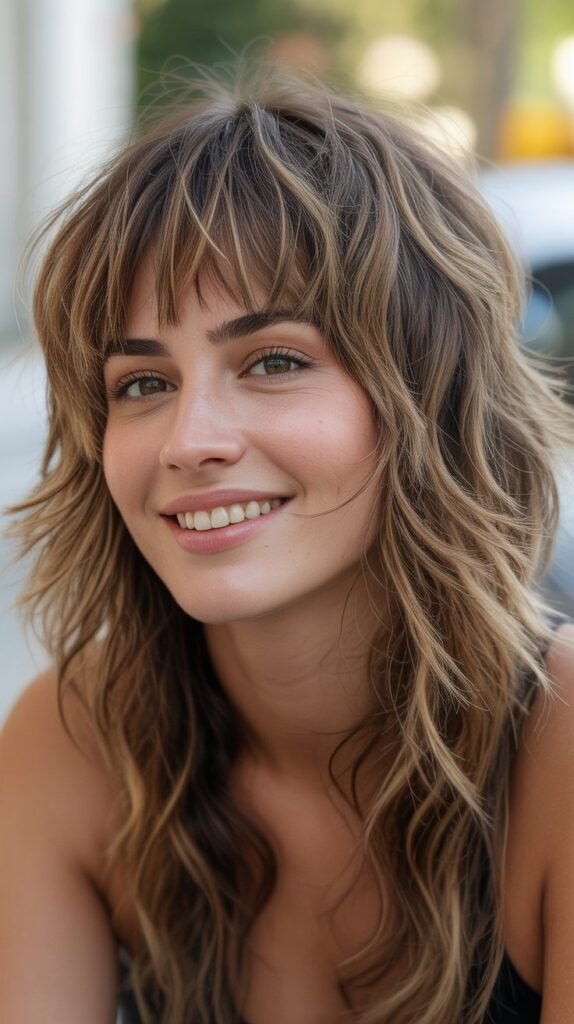 Messy Layers With Choppy Bangs