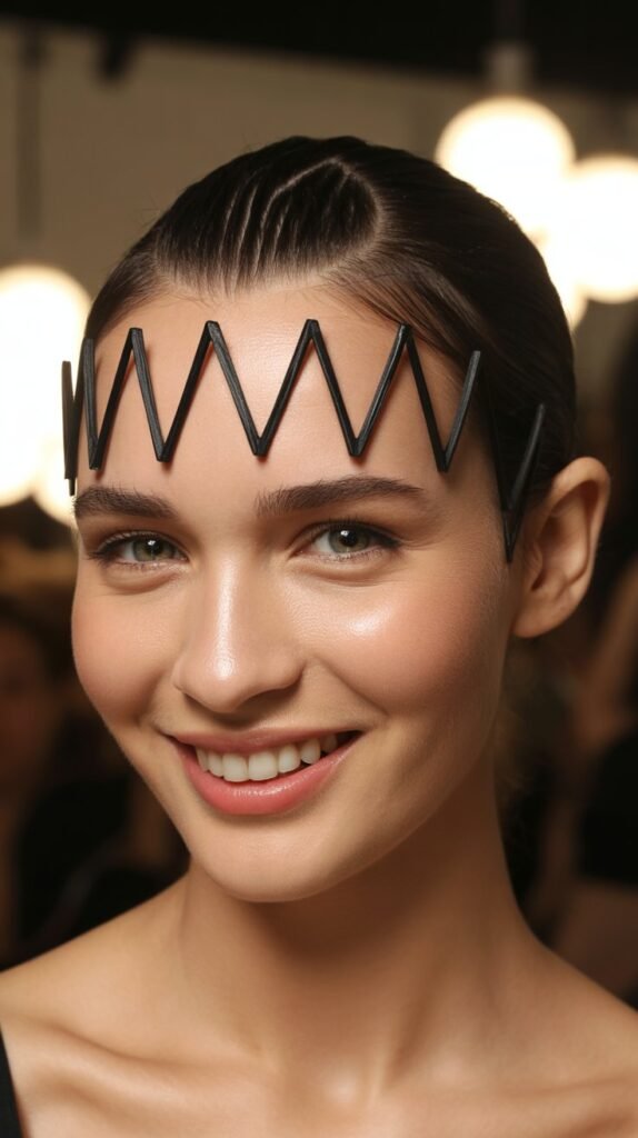 Zigzag Parted Bangs