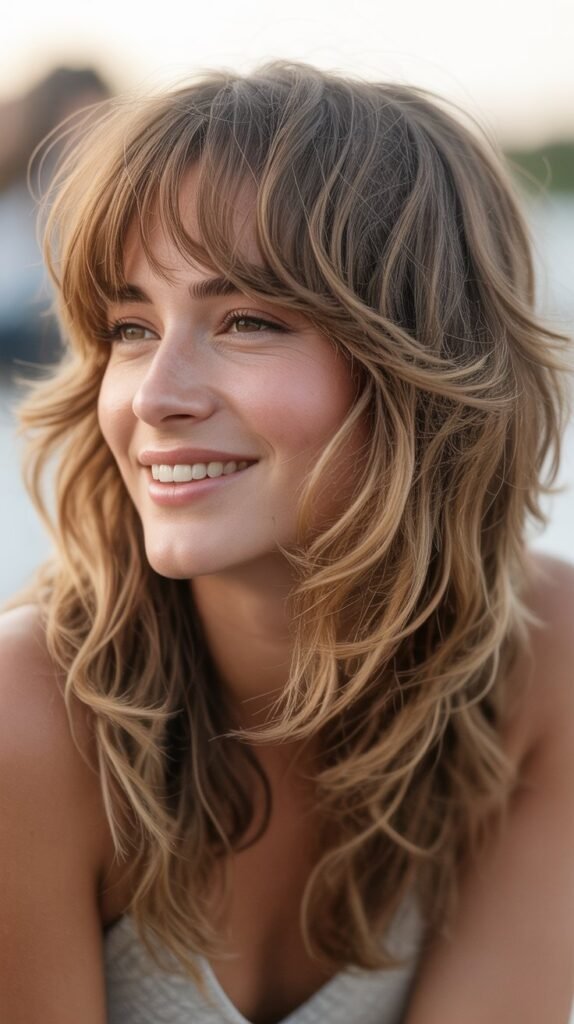 Bohemian Layers With Shaggy Bangs