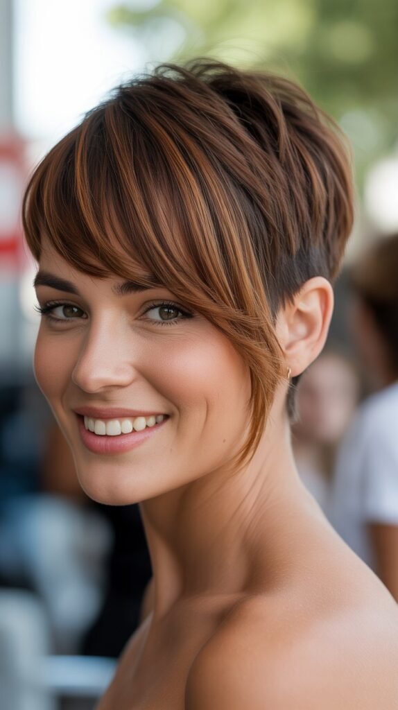 Pixie with Long Bangs