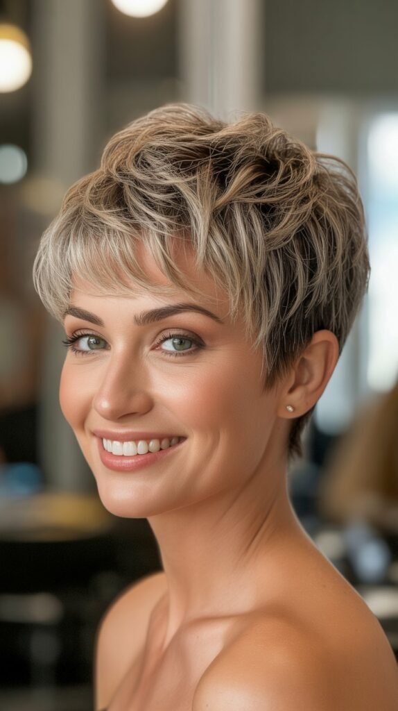 Textured Pixie Cut with Layers