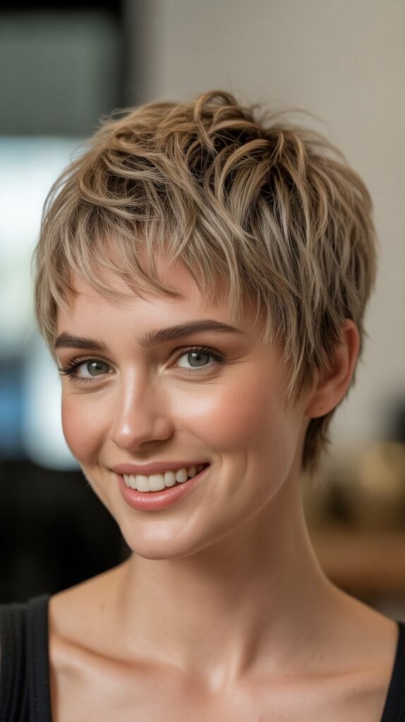 Shaggy Pixie with Piecey Texture