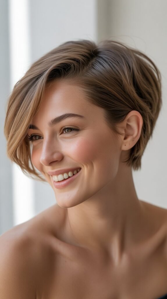 Pixie with Soft Side Part