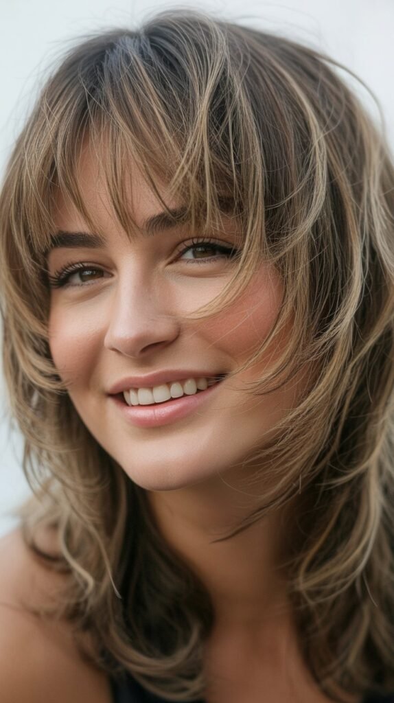 Shaggy Layers with Wispy Bangs