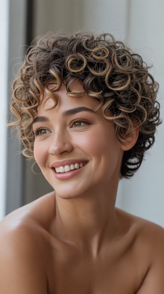 The Textured Curly Pixie