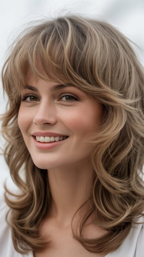 Textured Layers With Bardot Bangs