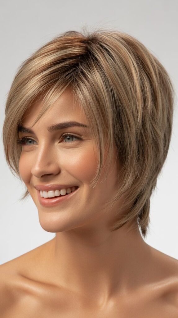 Feathered Layers for Short Hair
