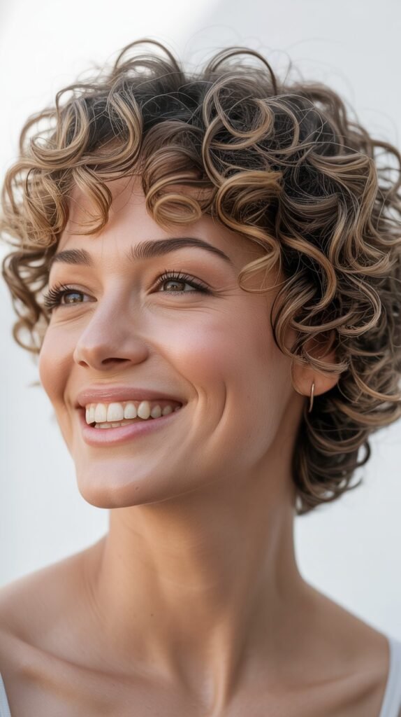 Curly Short Layered Cut