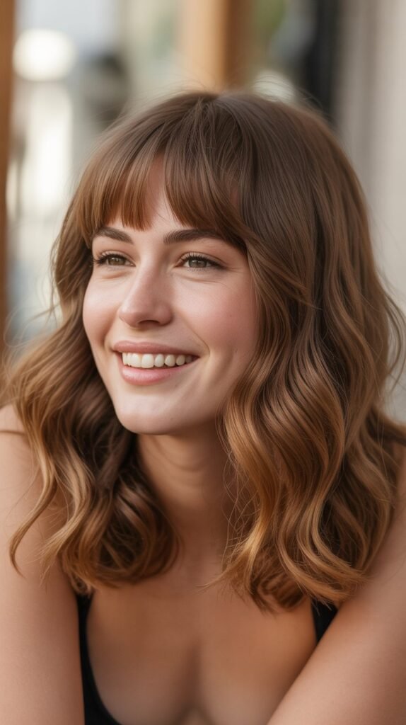Wavy Lob with Full Fringe