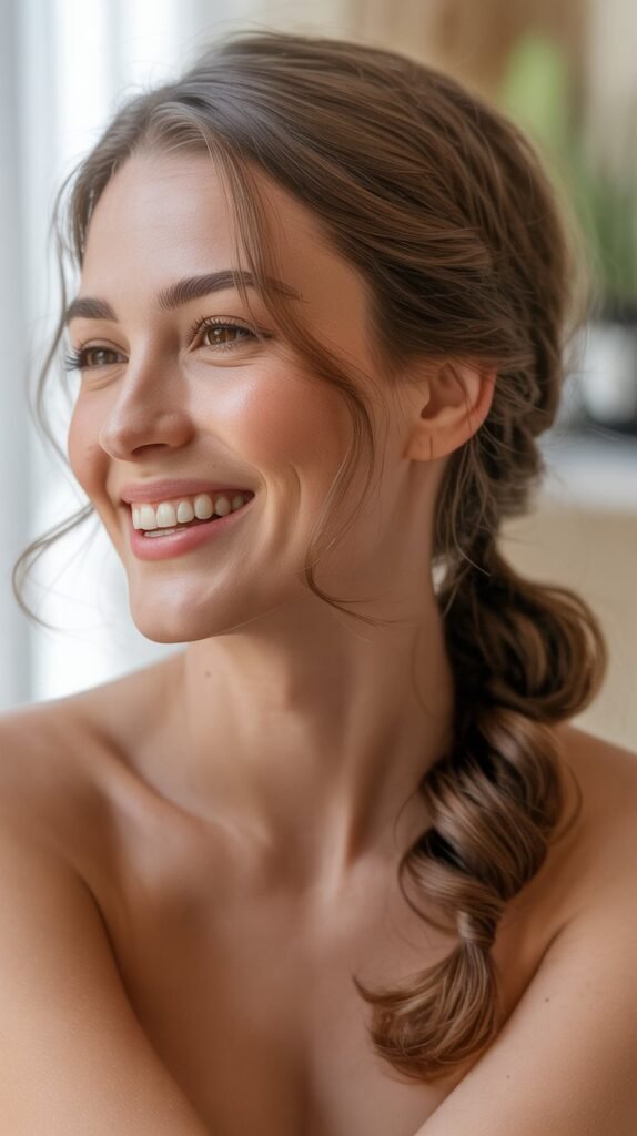  Low Twisted Ponytail