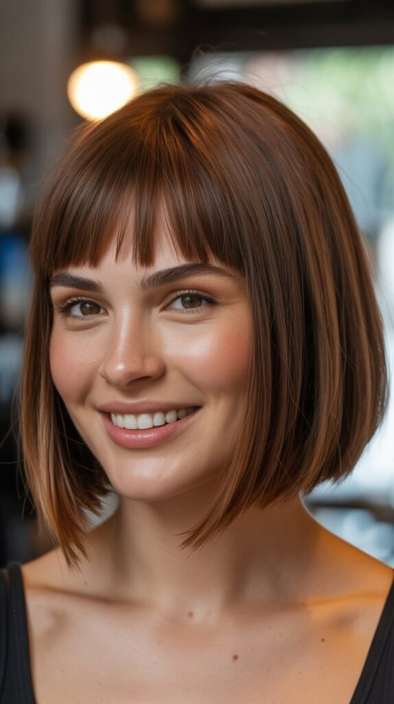 Blunt Bob with Choppy Bangs