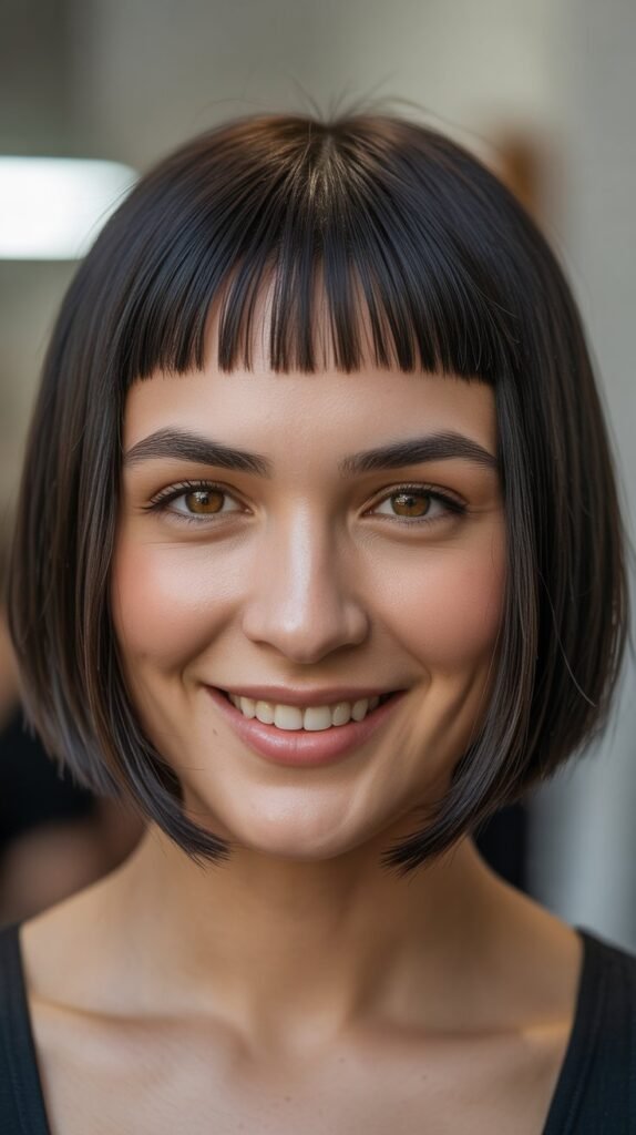 Razor-Cut Bob with Micro Fringe