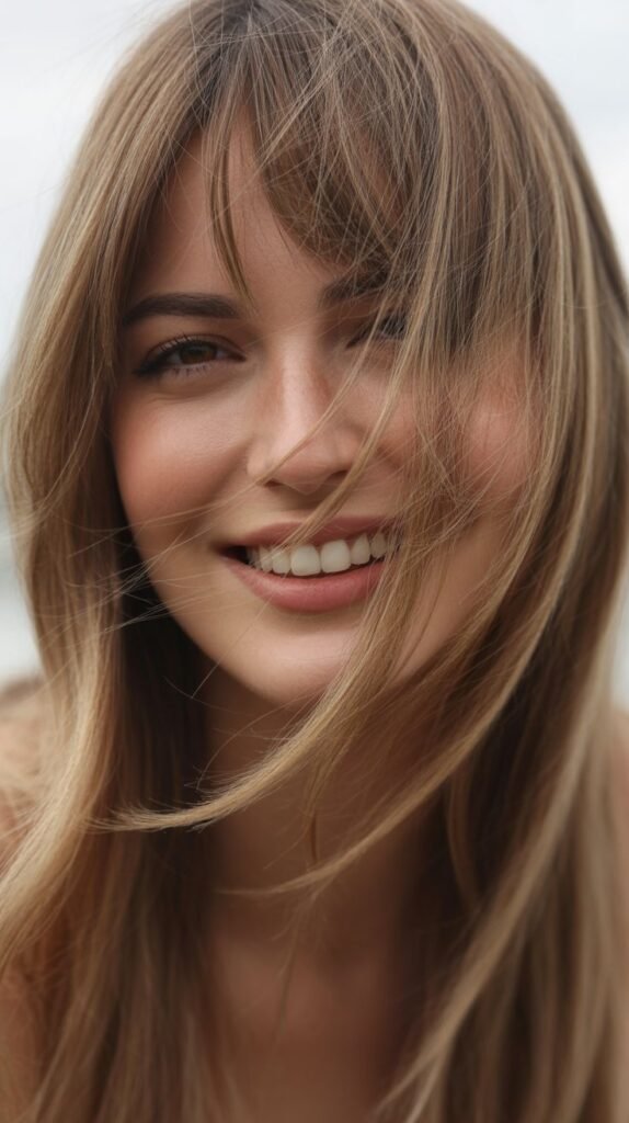 Soft Layers With Long Bangs