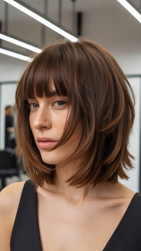 Choppy Bob with Straight Bangs