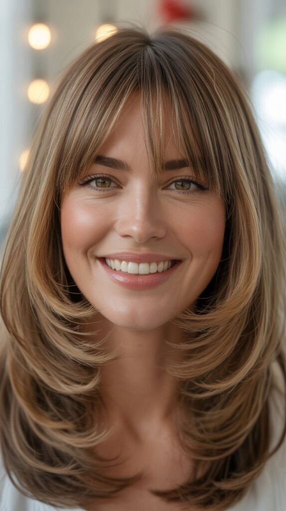 Layered Curtain Bangs