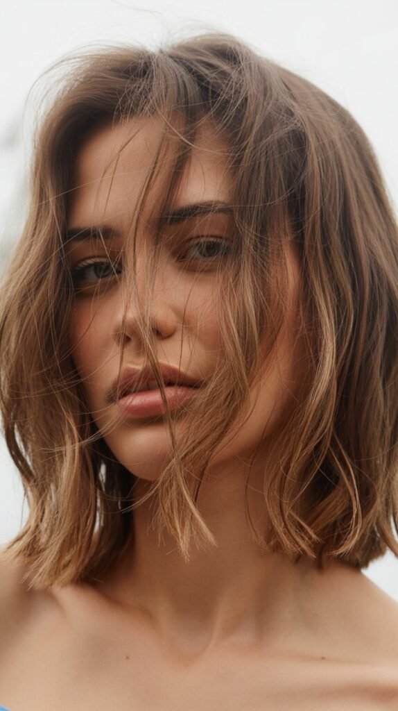 Messy Undone Long Bob