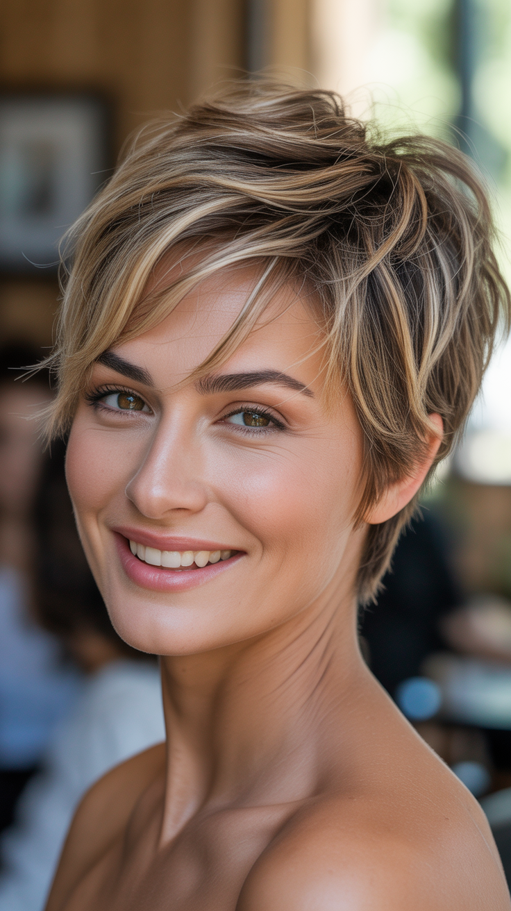 Must-See Short Pixie Haircuts With Highlights