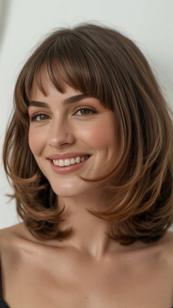 Layered Bob with Baby Bangs