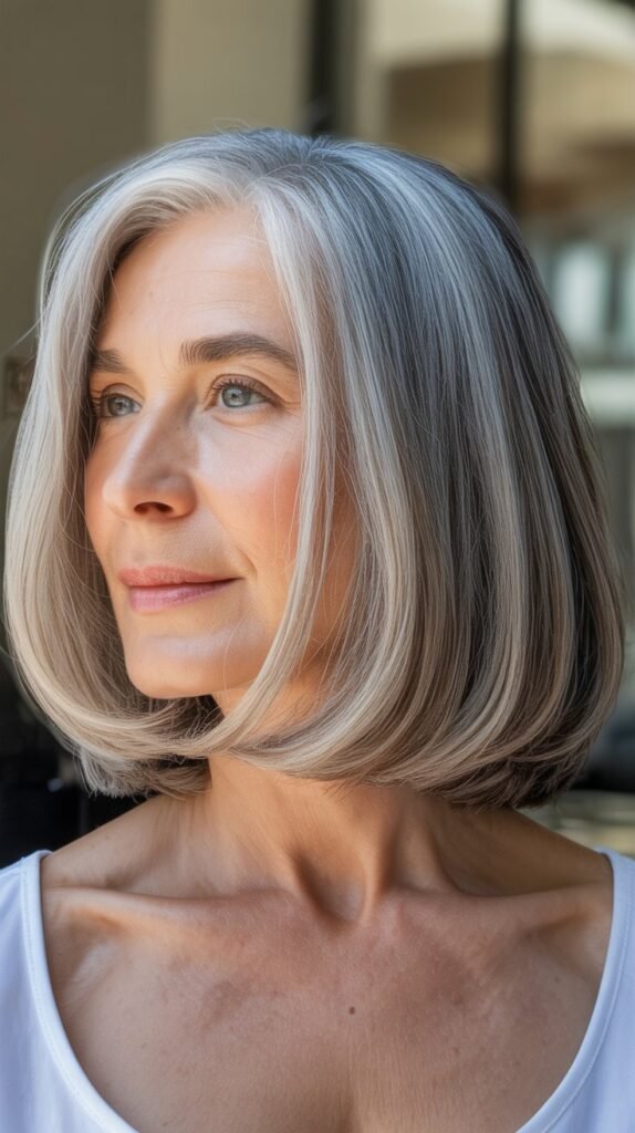 Chin-Length Bob with Subtle Graduation