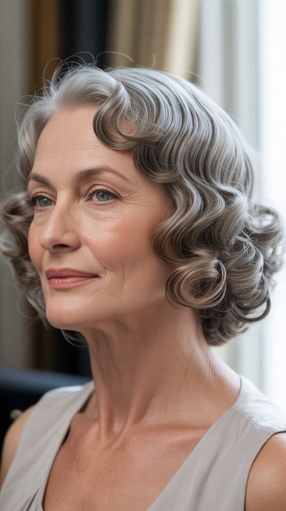 Vintage Finger Waves with Curls