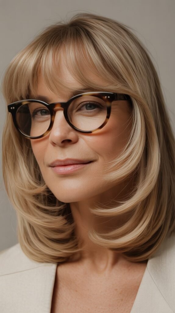  Curtain Bangs with Glasses: Frames and Fringe That Complement