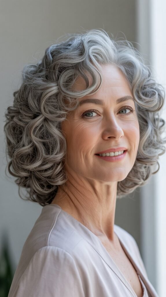 Curly Medium-Length Cut with Definition