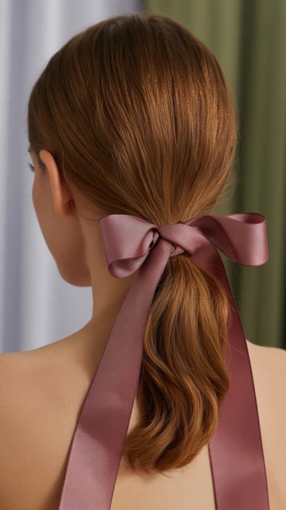 Ribbon-Wrapped Ponytail