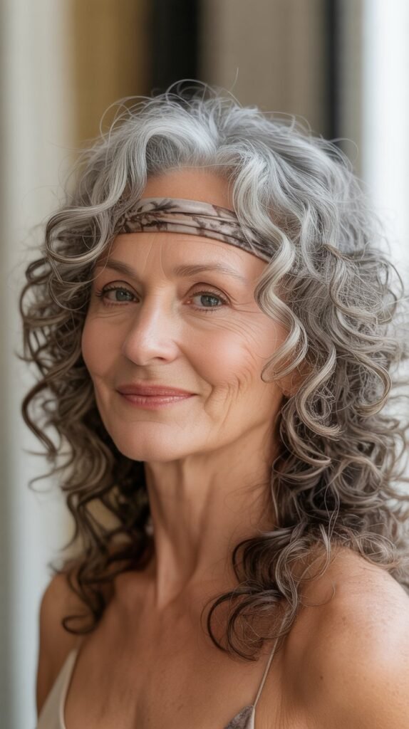 Curly Hair with Headband