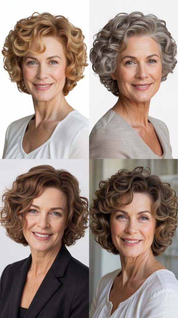 The Curly Layered Bob