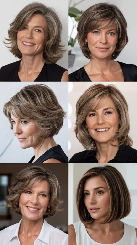 42 Soft and Elegant Bob Styles for Fine, Thin Hair After 50 22 Bob with Long Layers
