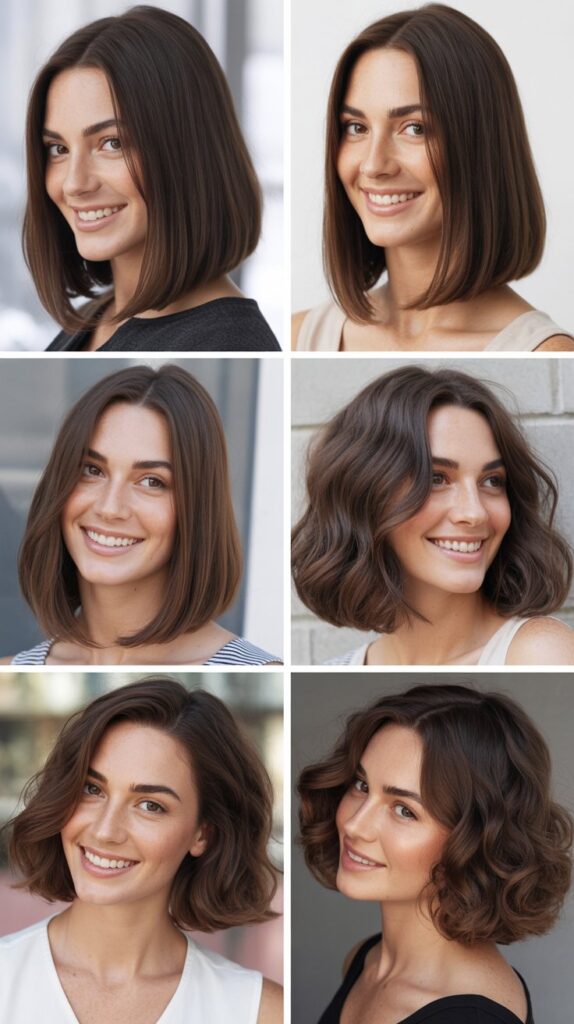  Long Bob with Deep Side Part