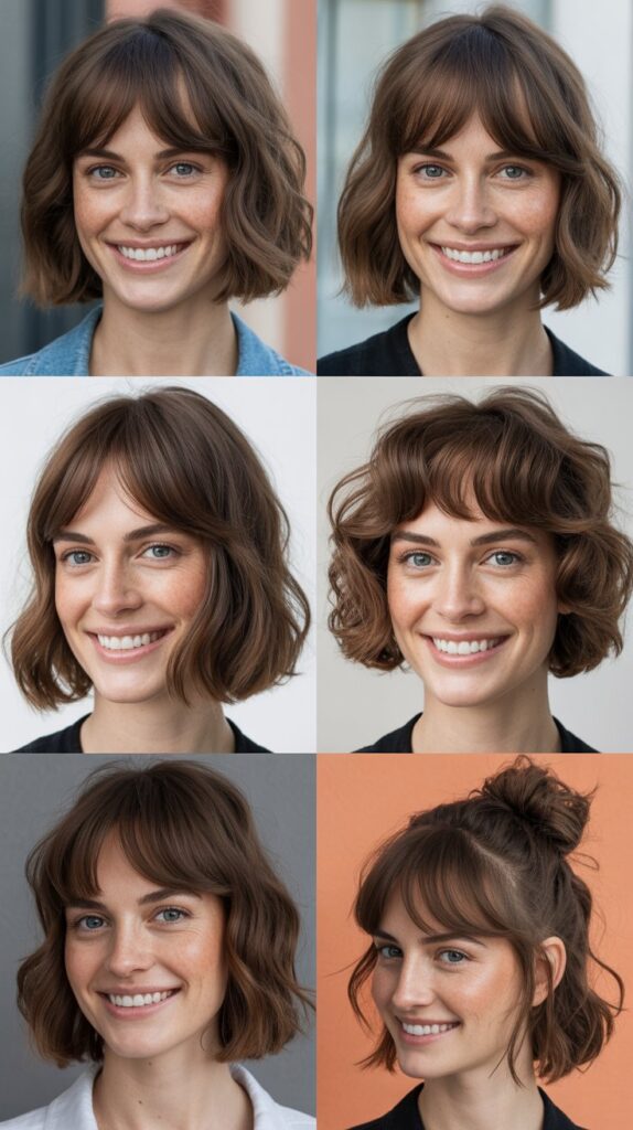 Lived-In Lob with Grown-Out Bangs