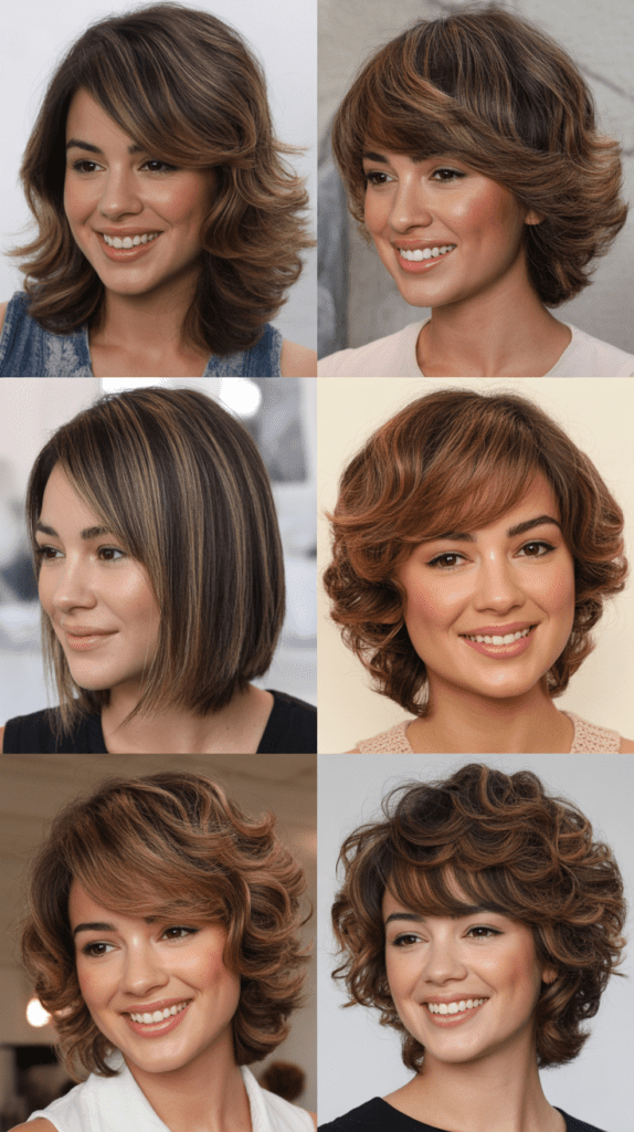 Stacked Layers with Heavy Side Bangs