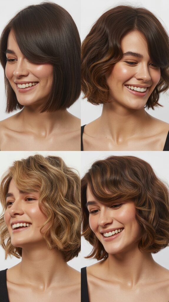 Bob With Long Wispy Side Bangs