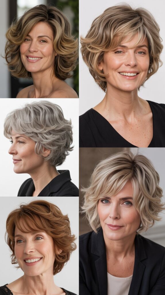 42 Soft and Elegant Bob Styles for Fine, Thin Hair After 50 16 Tousled Bob