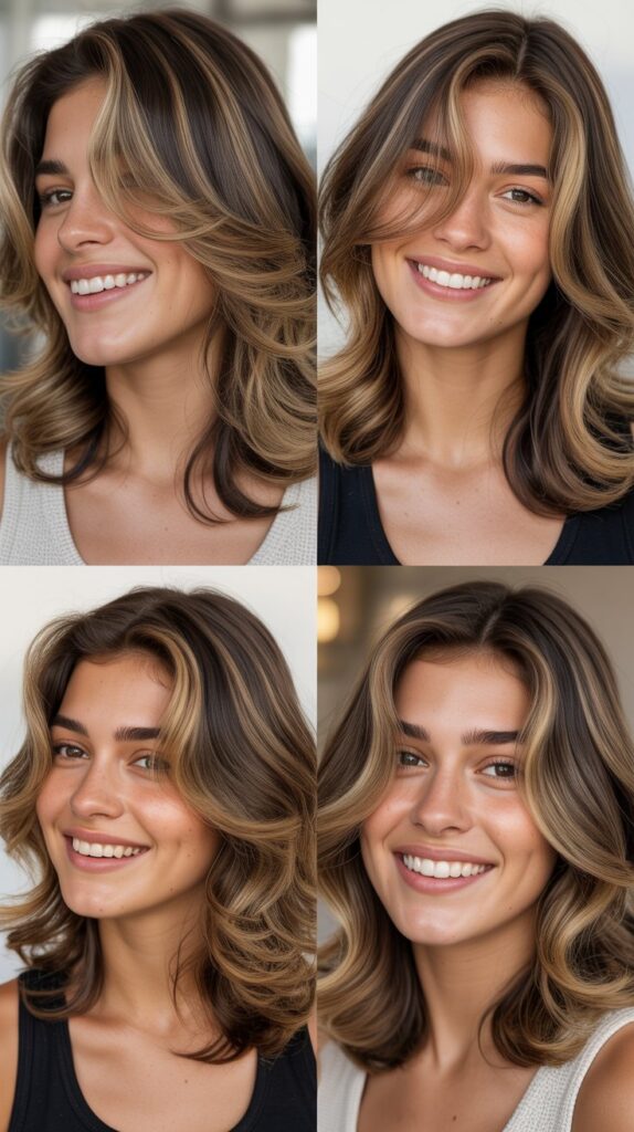 Layered Hair with Root Shadow