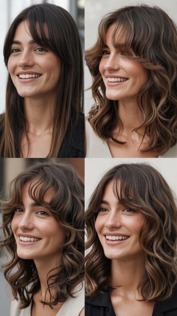 Invisible Layers with Asymmetrical Long Bangs