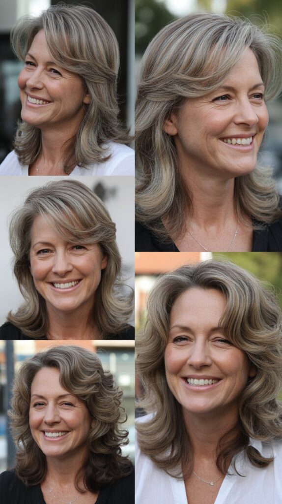 36 Youthful Sassy Long Hairstyles for Older Women That Still Feel Fresh 25 Long Layered Hair with Swept-Back Styling