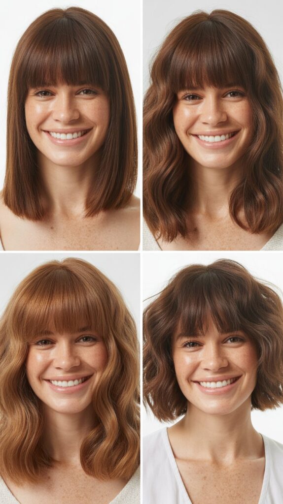  Long Bob With Arched Bangs