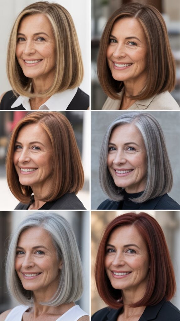 Classic Straight Long Bob with Blunt Ends