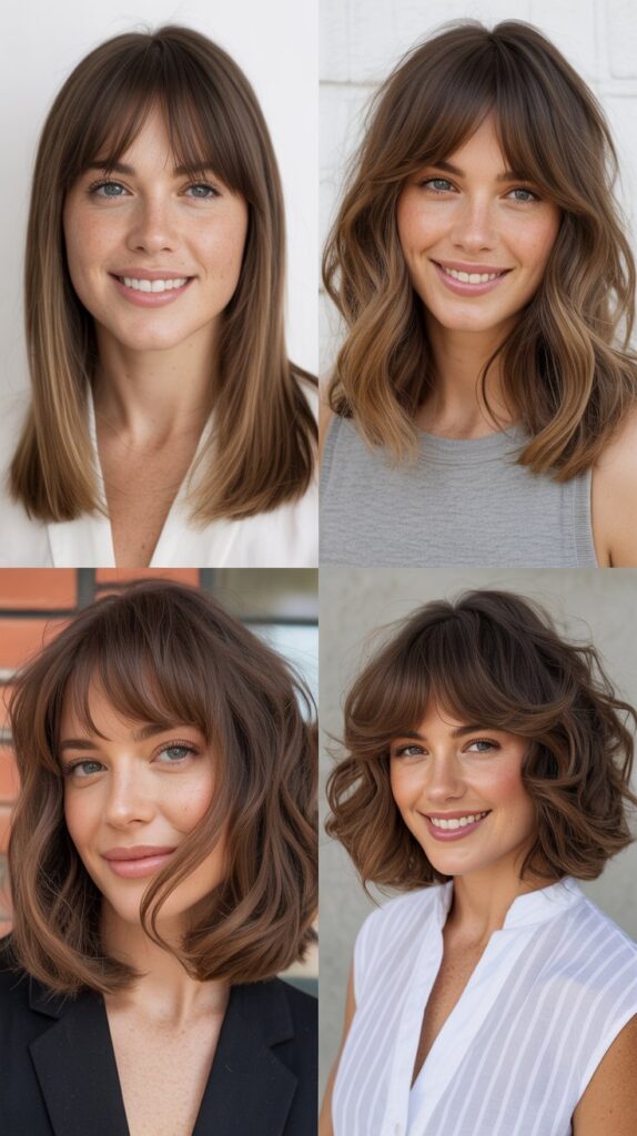  Long Bob With Feathered Bangs