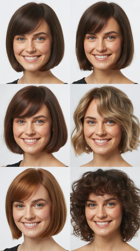 Classic Chin-Length Bob With Side-Swept Bangs