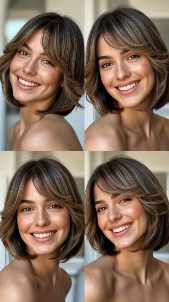 Long Bob with Layered Fringe