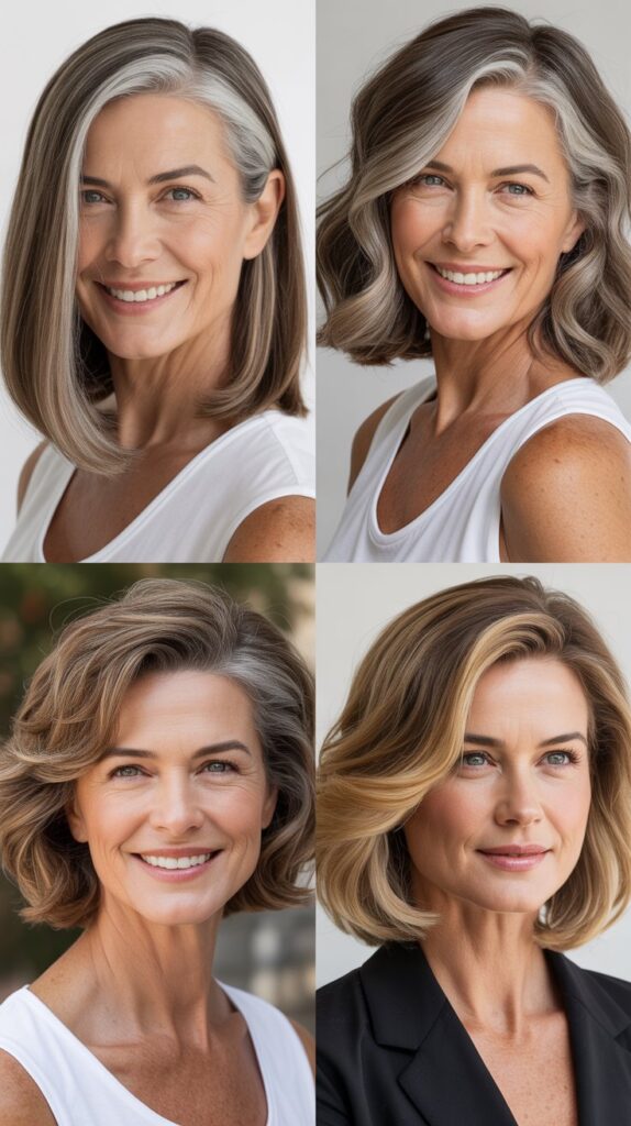  Long Bob with Deep Side Part