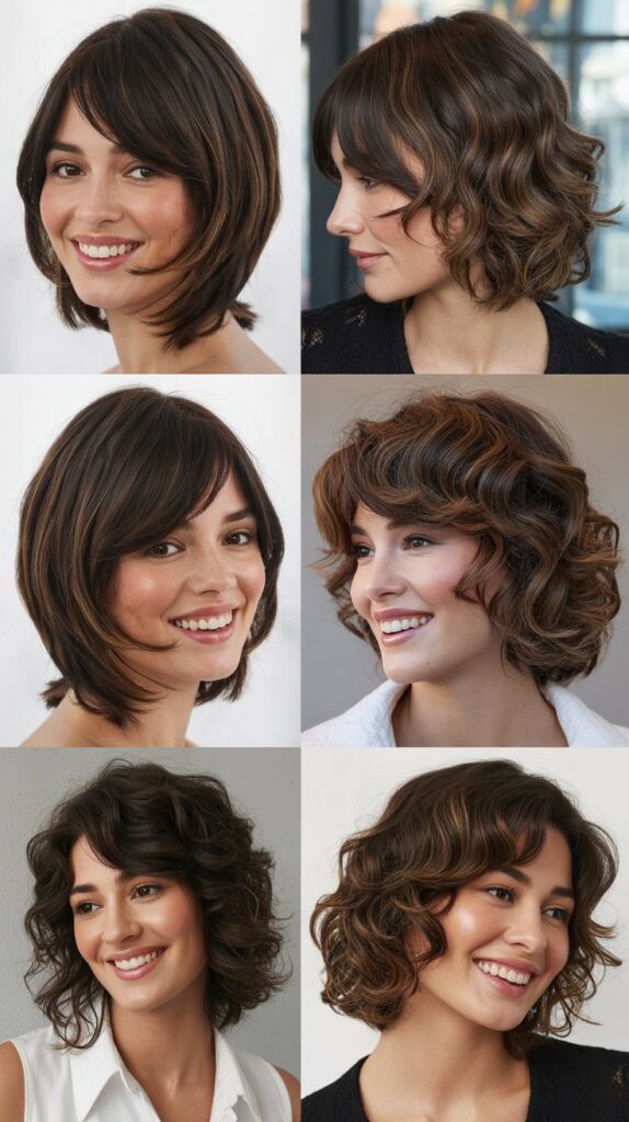 Layered Lob with Side-Swept Bangs